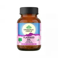 Льняное масло, 60 капсул, Органик Индия; Flaxseed Oil, 60 Capsules, Organic India